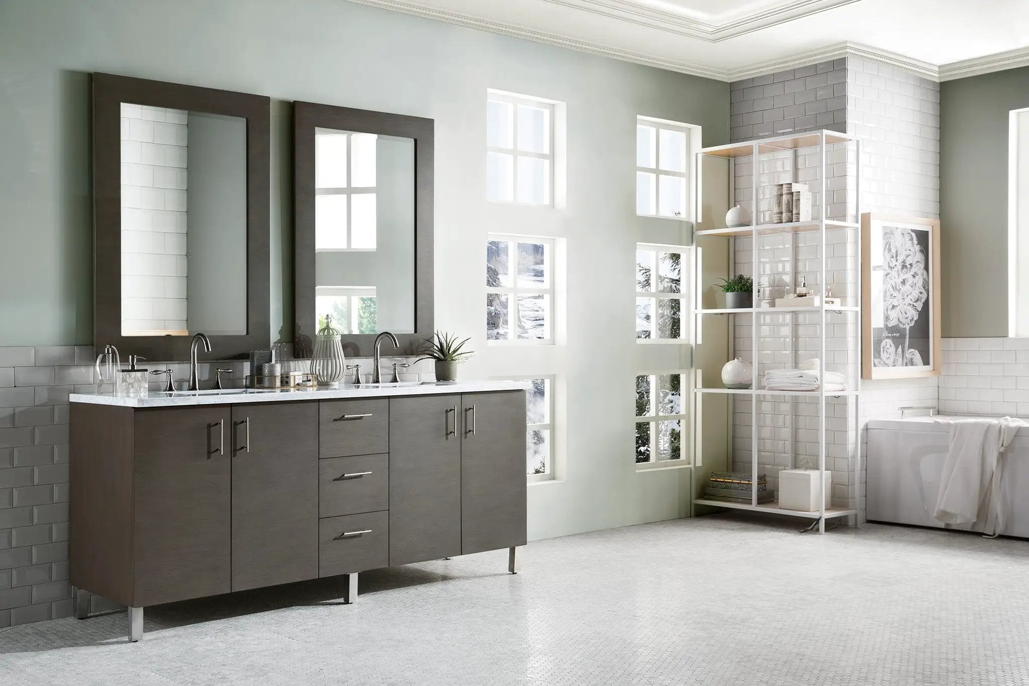 silver oak vanity