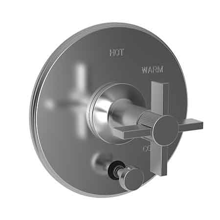 polished chrome shower diverter plate