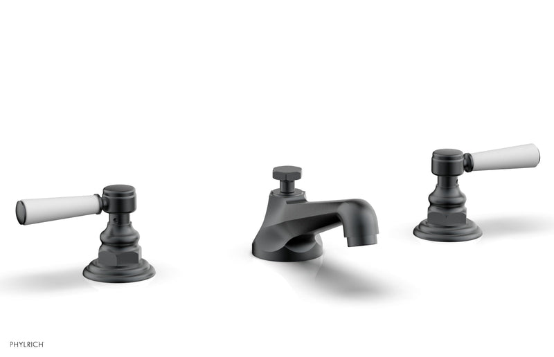 Phylrich HEX TRADITIONAL Widespread Faucet - Satin White Lever Handles