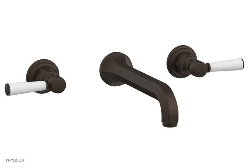Phylrich HEX TRADITIONAL Wall Tub Set - Satin White Lever Handles by Phylrich