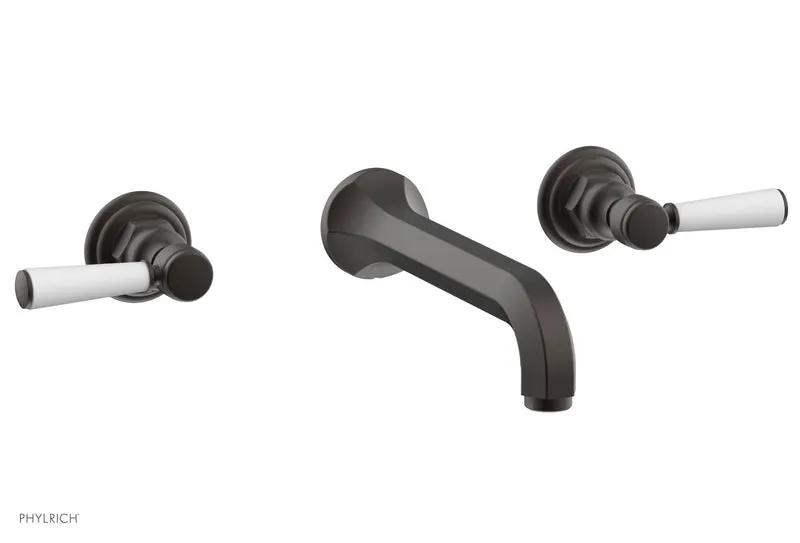 Phylrich HEX TRADITIONAL Wall Tub Set - Satin White Lever Handles by Phylrich