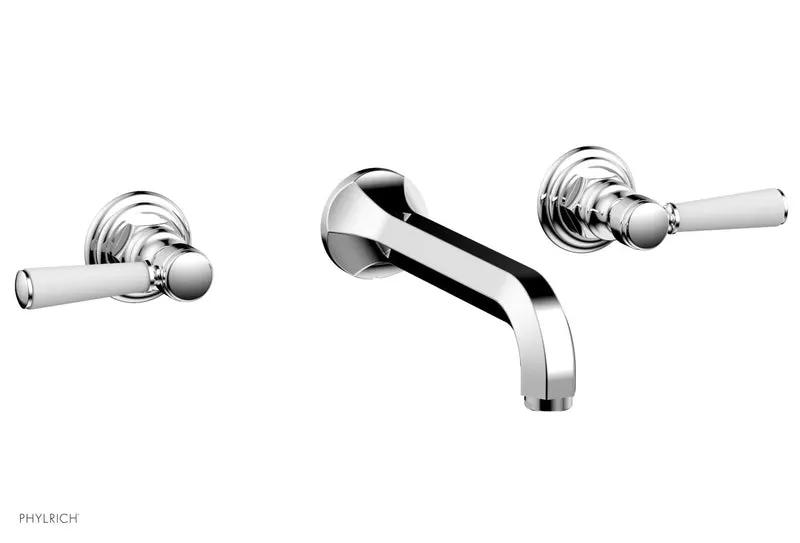 polished chrome wall tub set
