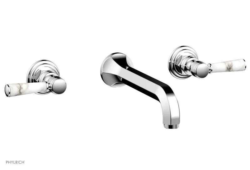 polished chrome wall tub set