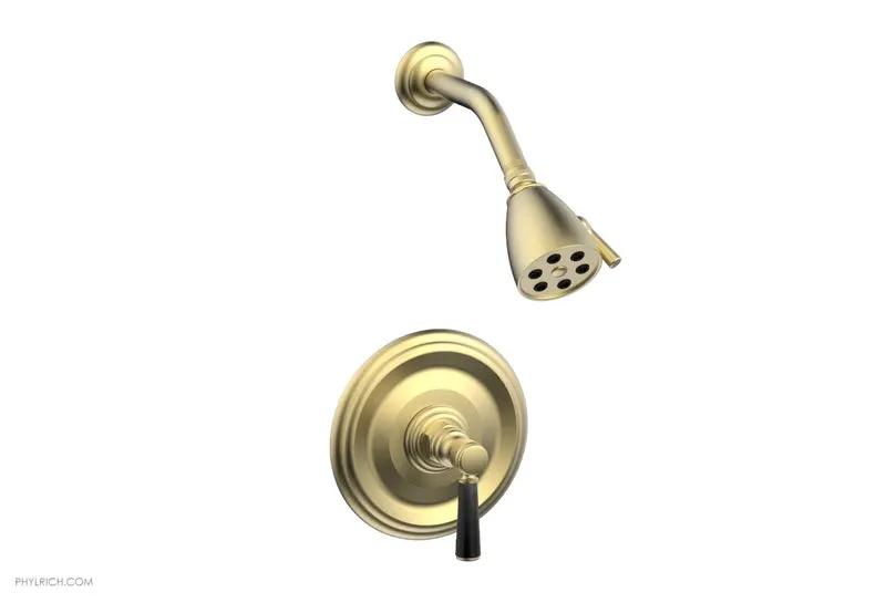 Phylrich HEX TRADITIONAL Pressure Balance Shower Set - Black Marble by Phylrich