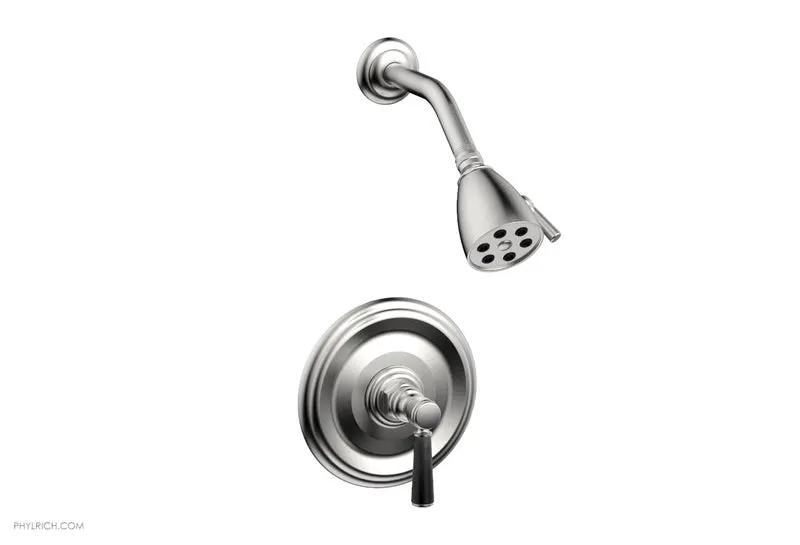 Phylrich HEX TRADITIONAL Pressure Balance Shower Set - Black Marble by Phylrich