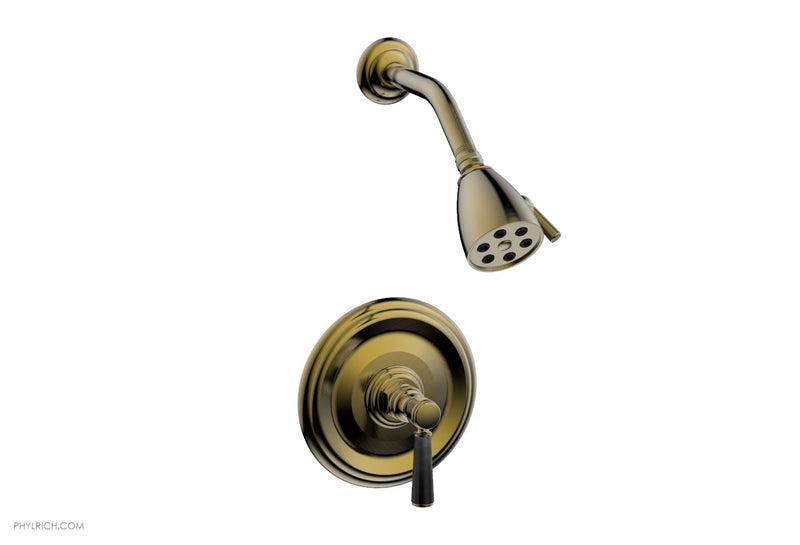 Phylrich HEX TRADITIONAL Pressure Balance Shower Set - Black Marble by Phylrich