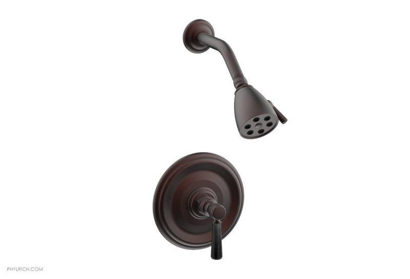 Phylrich HEX TRADITIONAL Pressure Balance Shower Set - Black Marble