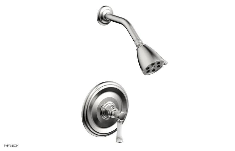 Phylrich HEX TRADITIONAL Pressure Balance Shower Set - White Marble by Phylrich