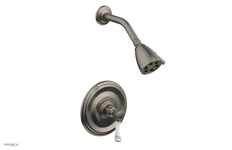 Phylrich HEX TRADITIONAL Pressure Balance Shower Set - White Marble by Phylrich