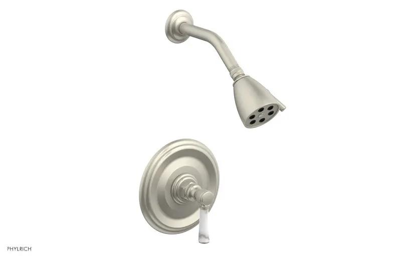 Phylrich HEX TRADITIONAL Pressure Balance Shower Set - White Marble by Phylrich