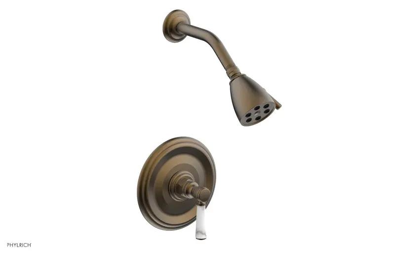 Phylrich HEX TRADITIONAL Pressure Balance Shower Set - White Marble by Phylrich