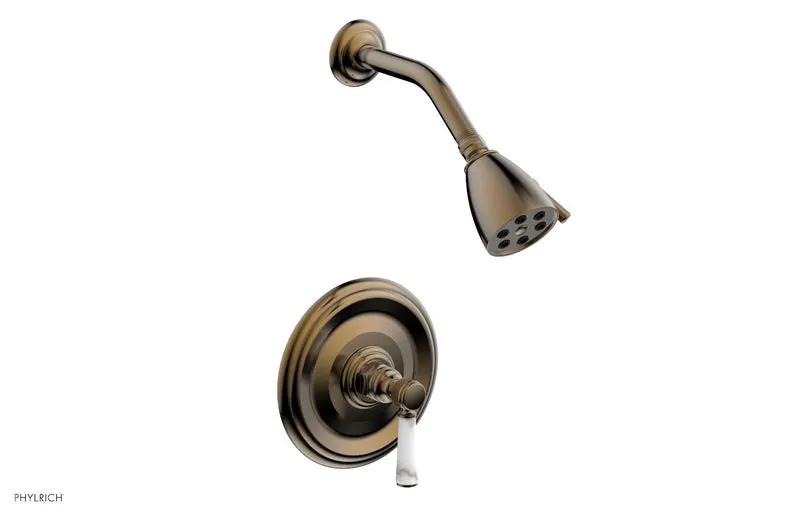 Phylrich HEX TRADITIONAL Pressure Balance Shower Set - White Marble by Phylrich
