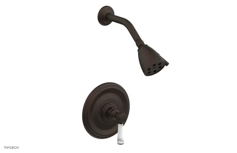 Phylrich HEX TRADITIONAL Pressure Balance Shower Set - White Marble by Phylrich