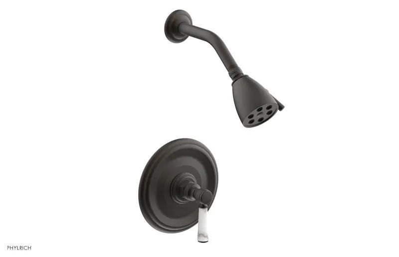Phylrich HEX TRADITIONAL Pressure Balance Shower Set - White Marble by Phylrich