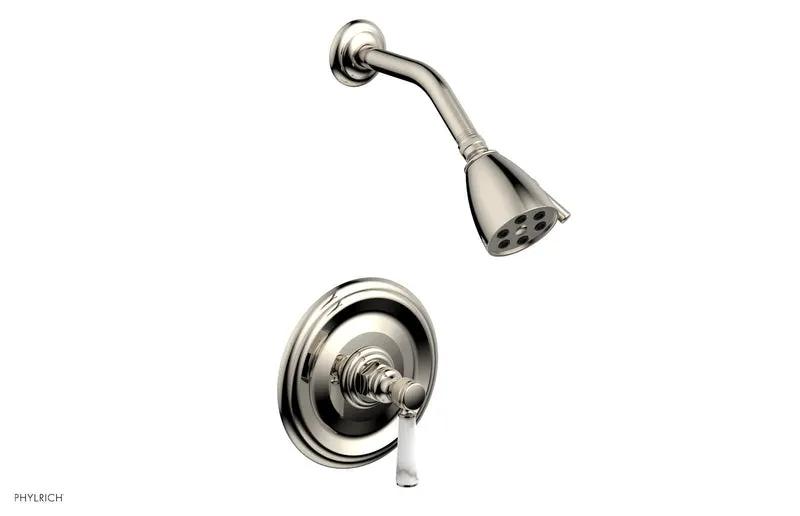 Phylrich HEX TRADITIONAL Pressure Balance Shower Set - White Marble by Phylrich