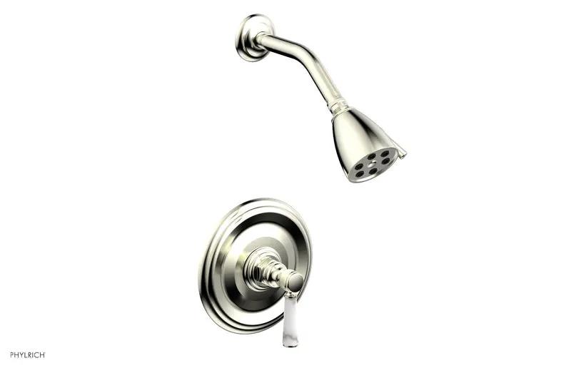 Phylrich HEX TRADITIONAL Pressure Balance Shower Set - White Marble by Phylrich