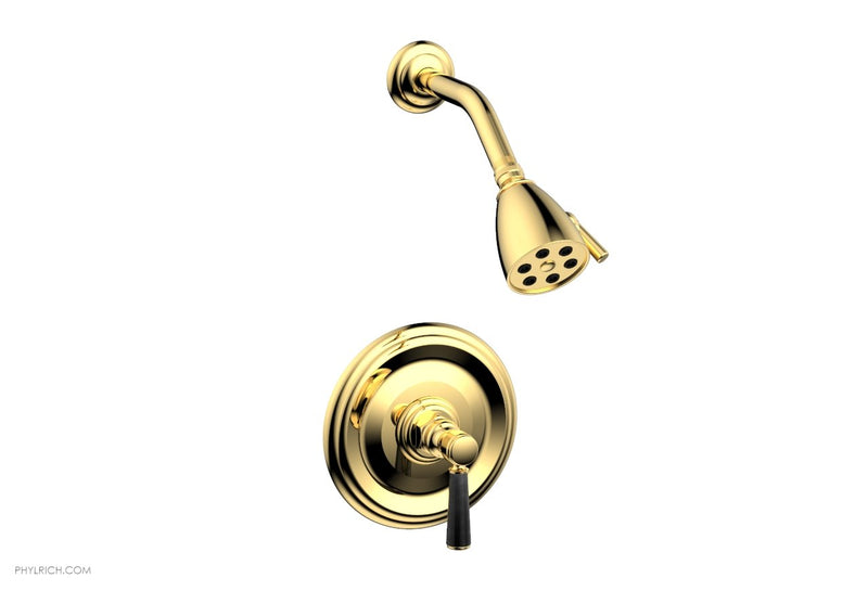 Phylrich HEX TRADITIONAL Pressure Balance Shower Set - Black Marble by Phylrich