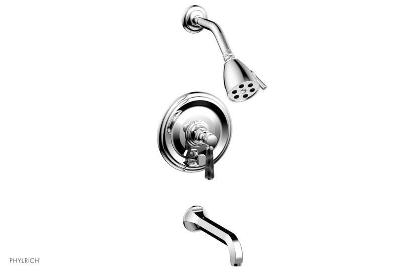 polished chrome shower set