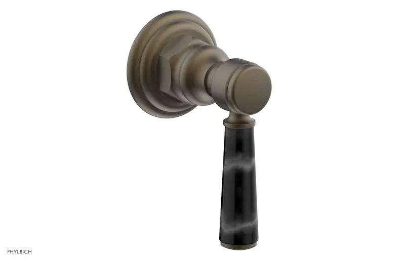 Phylrich HEX TRADITIONAL / HENRI Volume Control/Diverter Black Marble Lever Handle by Phylrich