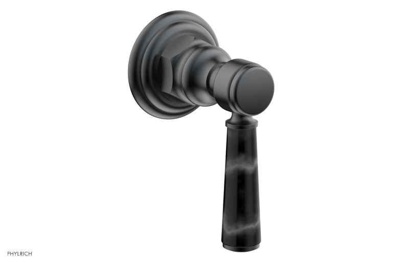Phylrich HEX TRADITIONAL / HENRI Volume Control/Diverter Black Marble Lever Handle