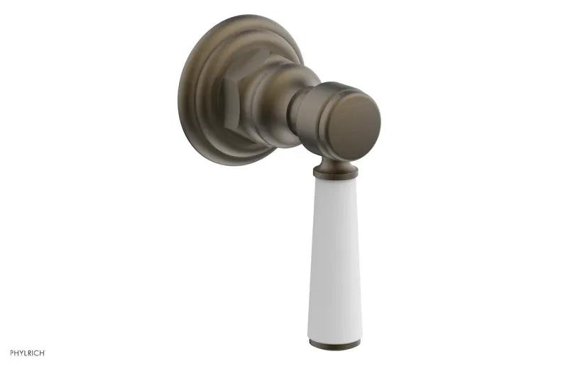 Phylrich HEX TRADITIONAL / HENRI Volume Control/Diverter - Satin White Lever Handle by Phylrich