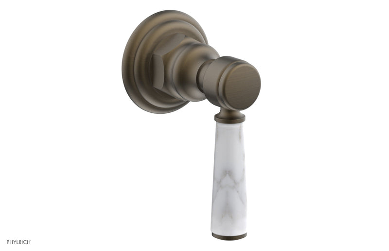 Phylrich HEX TRADITIONAL / HENRI Volume Control/Diverter White Marble Lever Handle by Phylrich