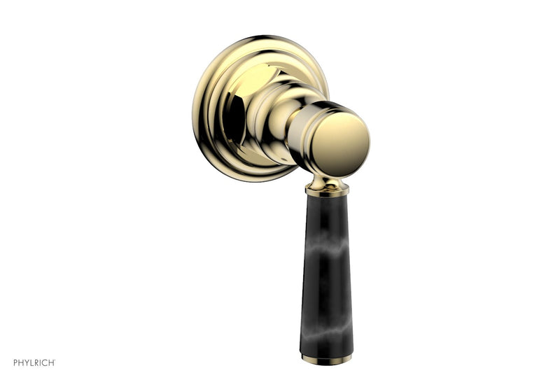 Phylrich HEX TRADITIONAL / HENRI Volume Control/Diverter Black Marble Lever Handle