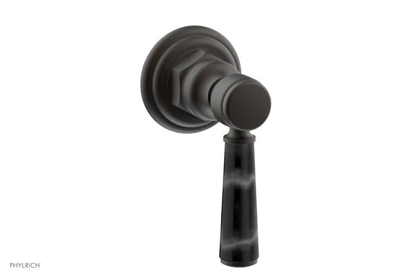Phylrich HEX TRADITIONAL / HENRI Volume Control/Diverter Black Marble Lever Handle by Phylrich