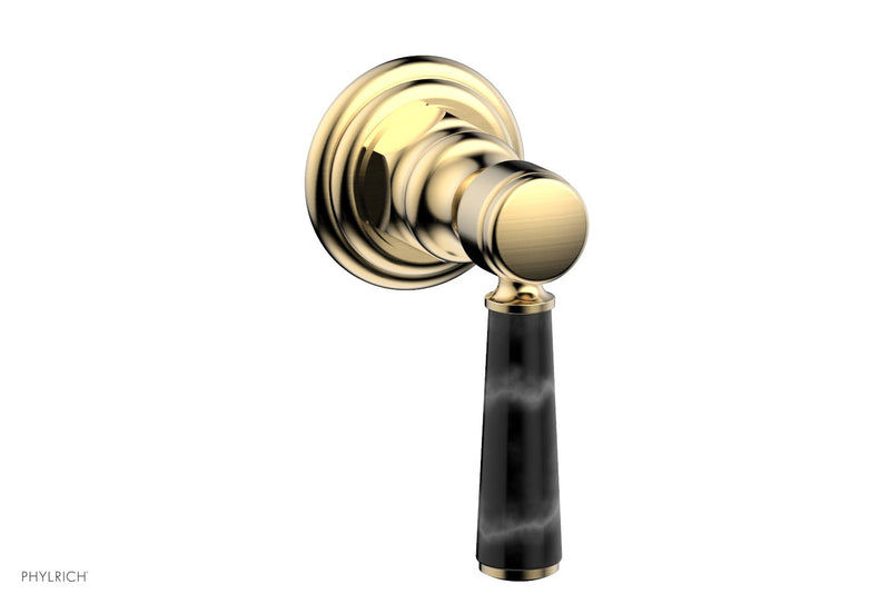 Phylrich HEX TRADITIONAL / HENRI Volume Control/Diverter Black Marble Lever Handle