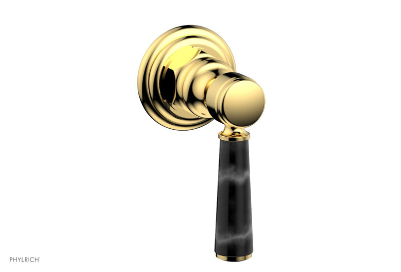 Phylrich HEX TRADITIONAL / HENRI Volume Control/Diverter Black Marble Lever Handle