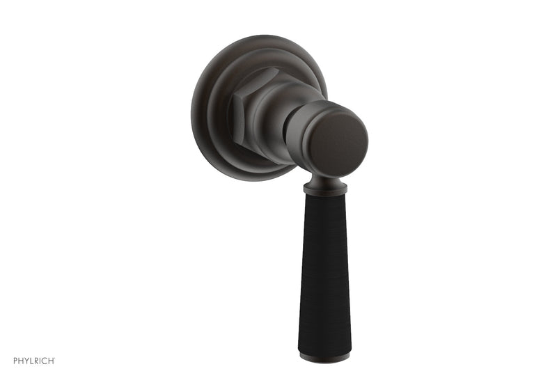 Phylrich HEX TRADITIONAL / HENRI Volume Control/Diverter - Satin Black Lever Handle
