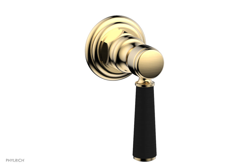 Phylrich HEX TRADITIONAL / HENRI Volume Control/Diverter - Satin Black Lever Handle