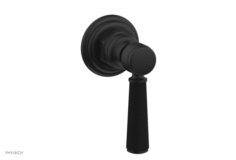Phylrich HEX TRADITIONAL / HENRI Volume Control/Diverter - Satin Black Lever Handle