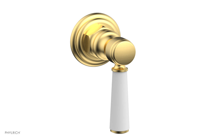 Phylrich HEX TRADITIONAL / HENRI Volume Control/Diverter - Satin White Lever Handle