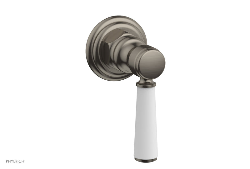 Phylrich HEX TRADITIONAL / HENRI Volume Control/Diverter - Satin White Lever Handle