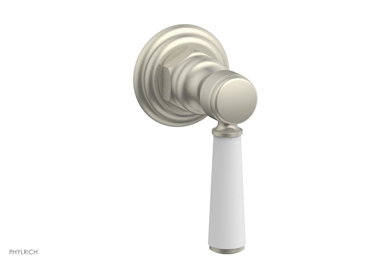 Phylrich HEX TRADITIONAL / HENRI Volume Control/Diverter - Satin White Lever Handle