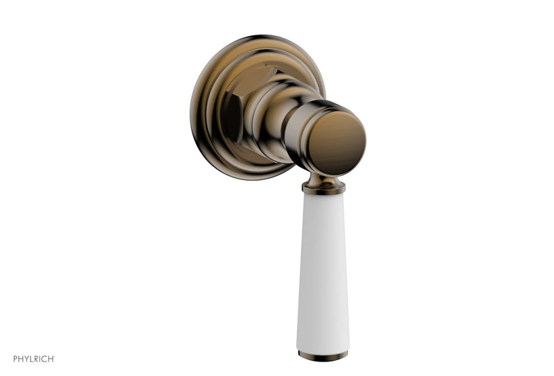 Phylrich HEX TRADITIONAL / HENRI Volume Control/Diverter - Satin White Lever Handle