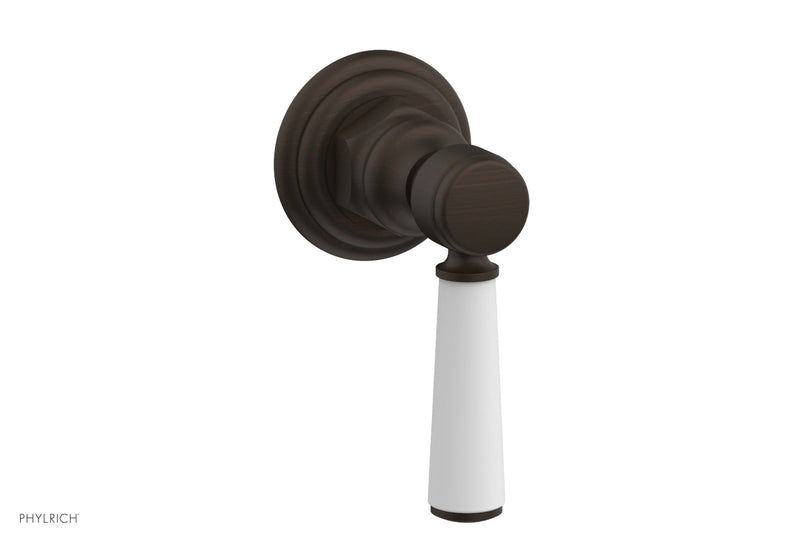 Phylrich HEX TRADITIONAL / HENRI Volume Control/Diverter - Satin White Lever Handle