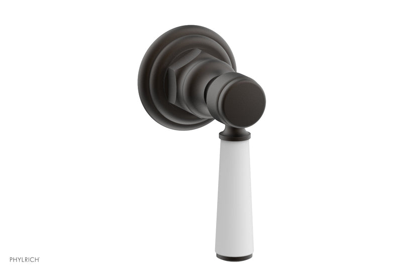 Phylrich HEX TRADITIONAL / HENRI Volume Control/Diverter - Satin White Lever Handle