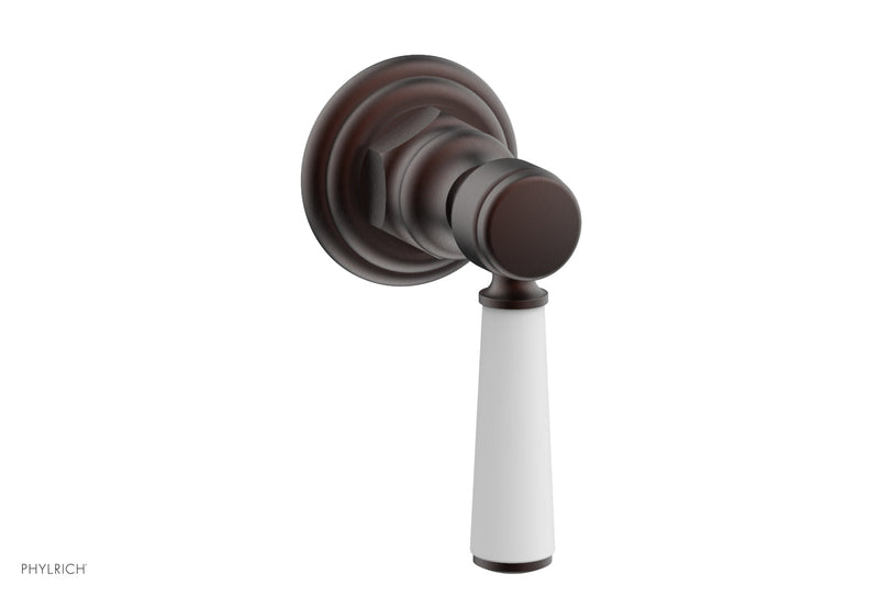 Phylrich HEX TRADITIONAL / HENRI Volume Control/Diverter - Satin White Lever Handle