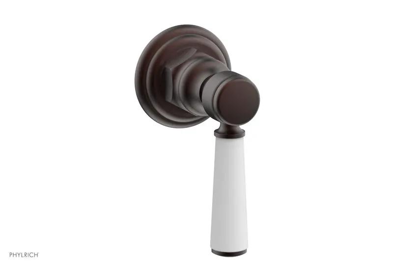 Phylrich HEX TRADITIONAL / HENRI Volume Control/Diverter - Satin White Lever Handle by Phylrich