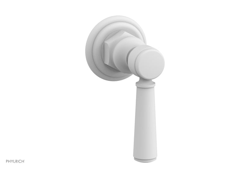 Phylrich HEX TRADITIONAL / HENRI Volume Control/Diverter - Satin White Lever Handle