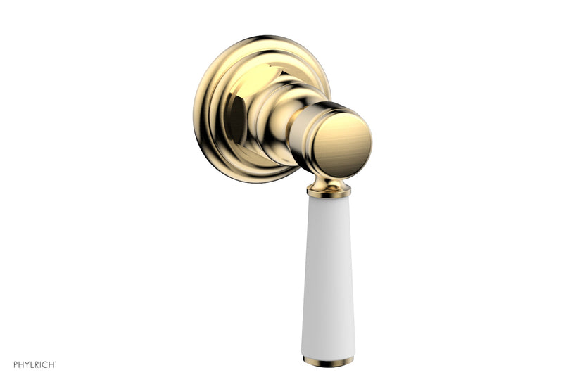 Phylrich HEX TRADITIONAL / HENRI Volume Control/Diverter - Satin White Lever Handle