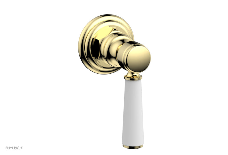 Phylrich HEX TRADITIONAL / HENRI Volume Control/Diverter - Satin White Lever Handle