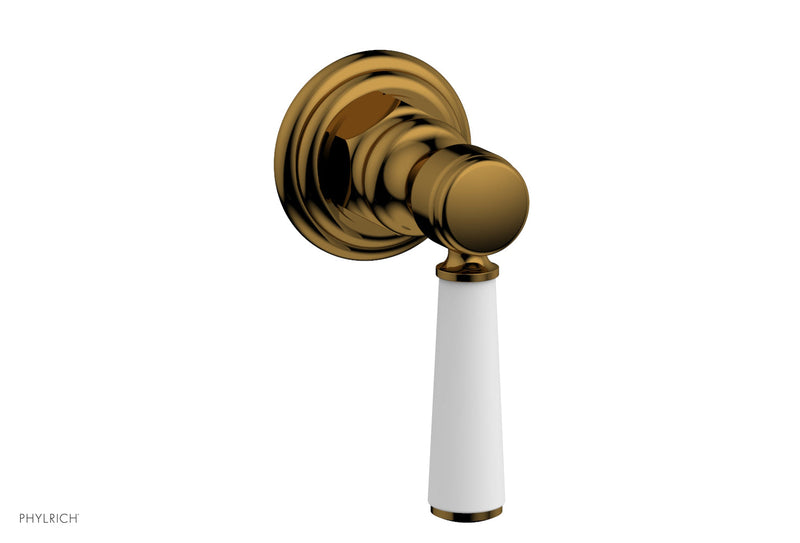 Phylrich HEX TRADITIONAL / HENRI Volume Control/Diverter - Satin White Lever Handle