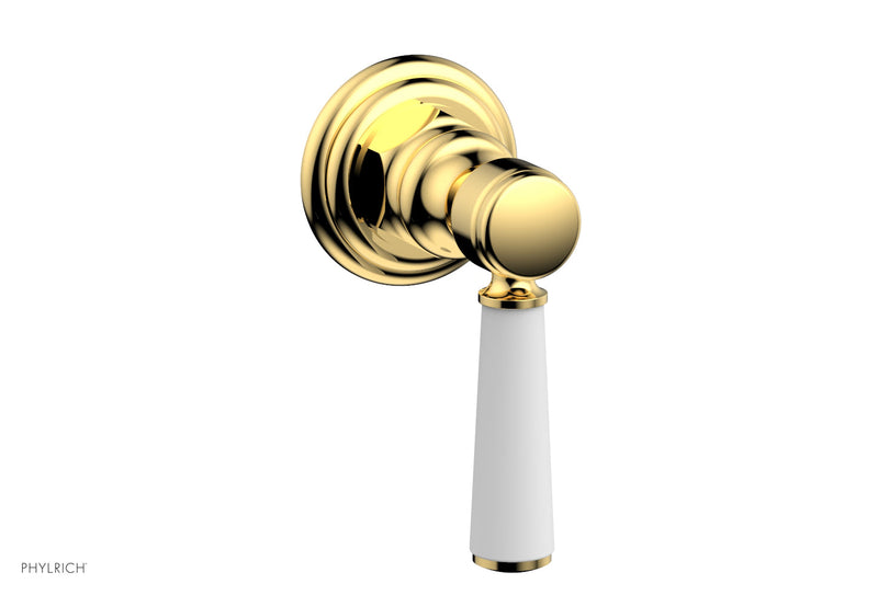 Phylrich HEX TRADITIONAL / HENRI Volume Control/Diverter - Satin White Lever Handle