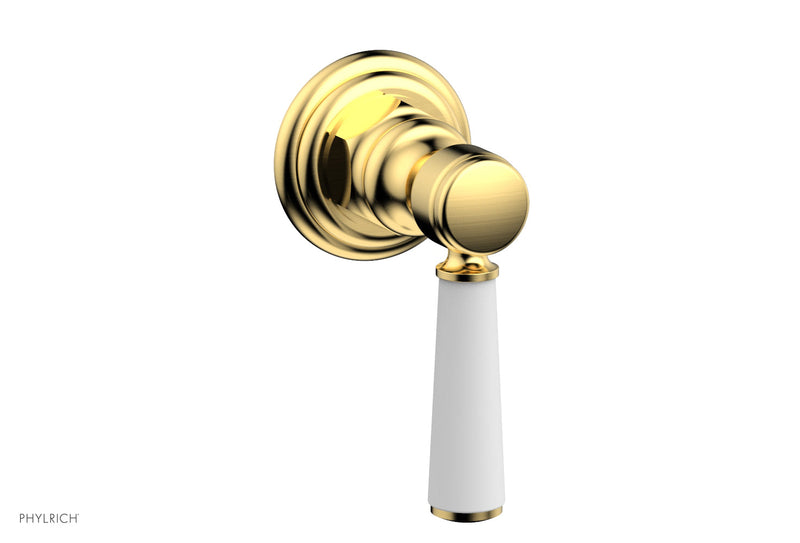 Phylrich HEX TRADITIONAL / HENRI Volume Control/Diverter - Satin White Lever Handle