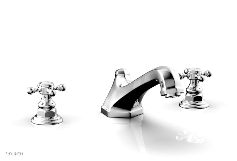 polished chrome deck tub set