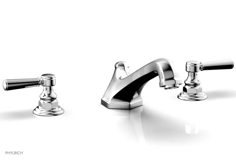 polished chrome deck tub set