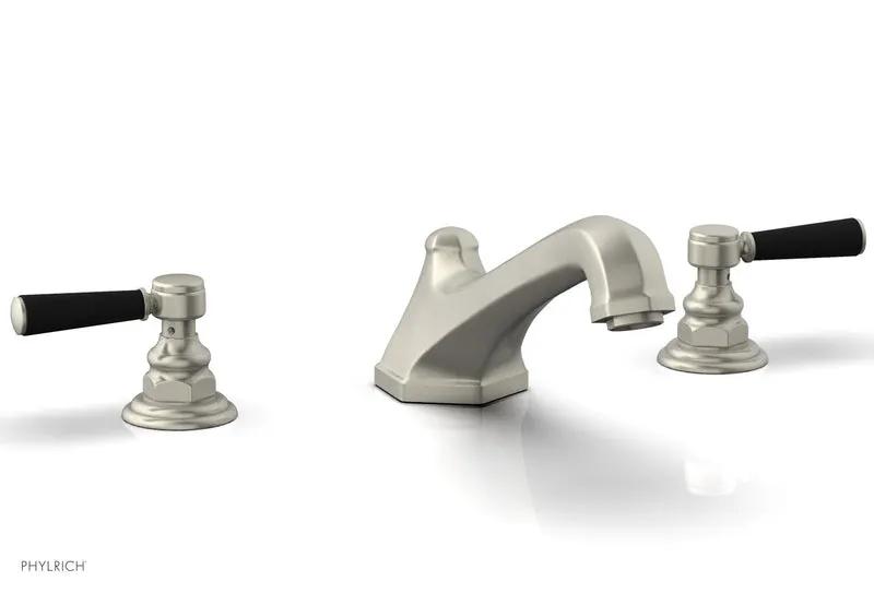 Phylrich HEX TRADITIONAL Deck Tub Set - Satin Black Lever Handles by Phylrich
